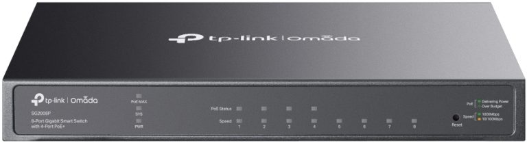 Omada 8-Port Gigabit Smart Switch with 4-Port PoE+